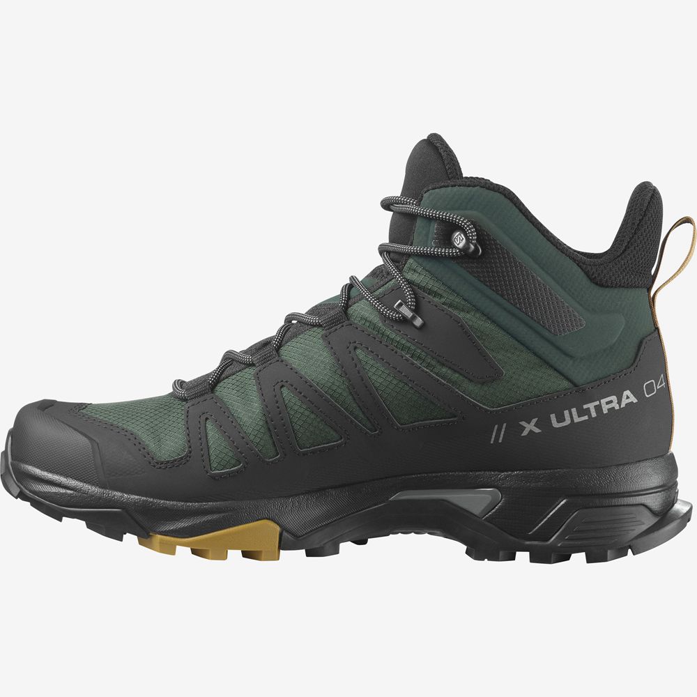 Botas De Montaña Salomon Hombre Verde - Salomon Argentina X ULTRA 4 MID GORE-TEX,230564-GFC